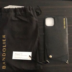 Bandolier black/gold case; never used; iPhone 11